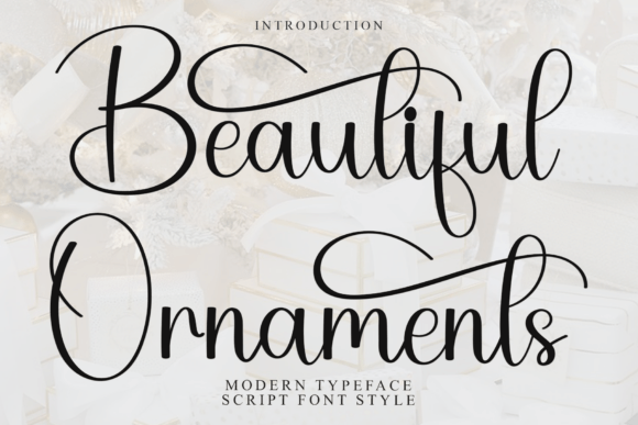 Beautiful Ornaments: A Script Font for Editorial Design