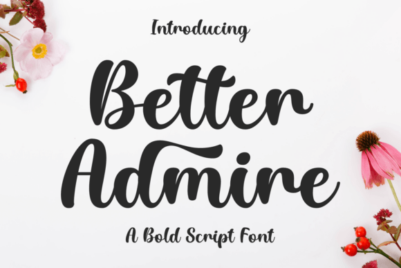 Better Admire: A Modern Script Font for Editorial Design