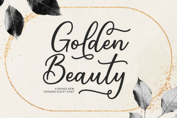 Golden Beauty Font for Modern Branding and Marketing