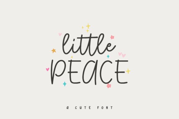 Little Peace Typeface: A Warm Handwritten Font for Crafts