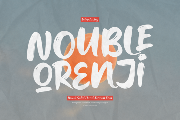 Nouble Orenji: A Bold Hand-Drawn Typeface for Distinctive Brand Identity
