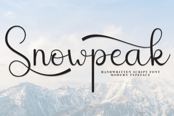 Snowpeak: A Handwritten Display Font for Editorial Elegance