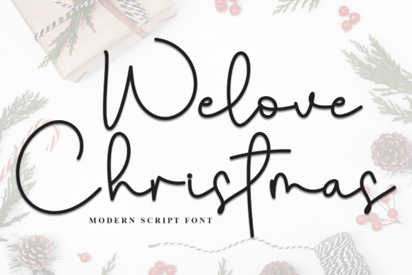 Welove Christmas: A Handwritten Script Font for Festive Branding