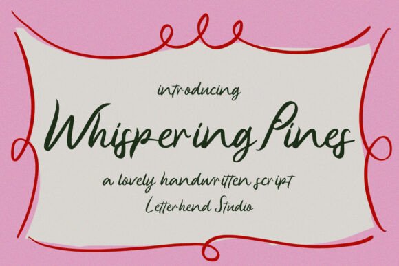 Whispering Pines: A Handwritten Script Font for Elegant Brand Identity